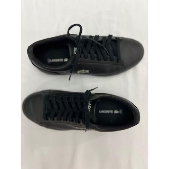 Lacoste Black Lerond  Men's Leather Sneaker Size 8 - Picture 3 of 6